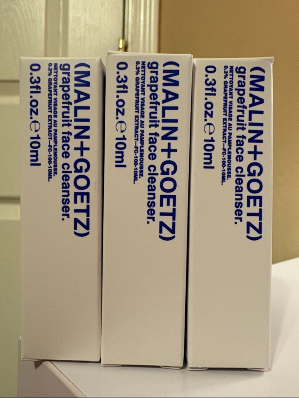 NEW Set Of 3 Malin+Goetz Grapefruit Face Cleanser